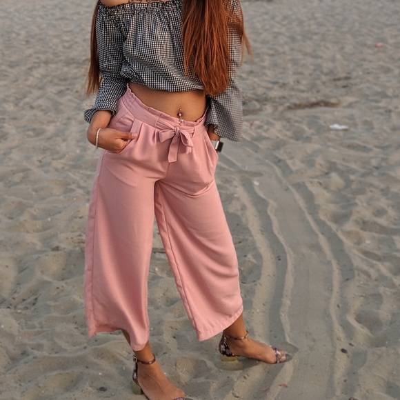 Chiffon Paperbag Wide Leg Pants - Picture 6 of 6